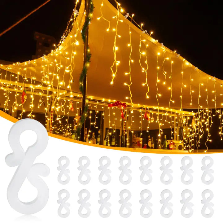 60 PCS Christmas Light Gutter Clips for Outside, Shingle, Roof Ollny