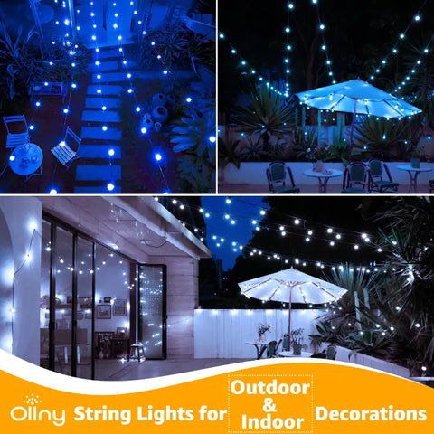Ollny's color changing G40 lights for indoor and outdoor