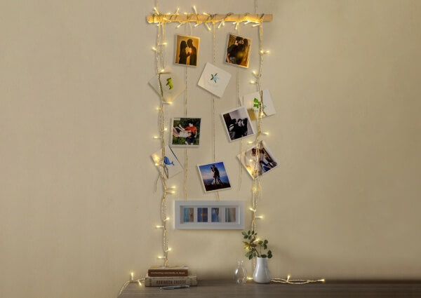 Transform your walls with this DIY Lights and Pictures Display