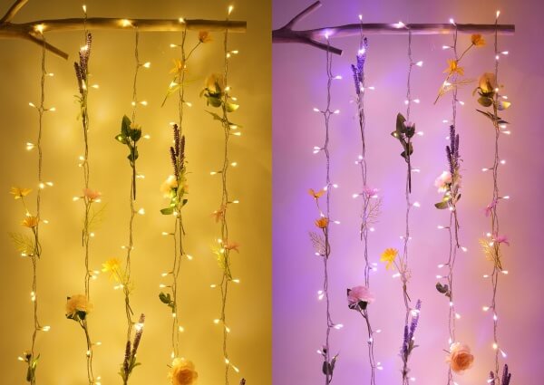 String Lights for Your Bedroom – Mix with Flowers