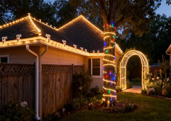 8 Outdoor Holiday Lighting Ideas that Dazzle