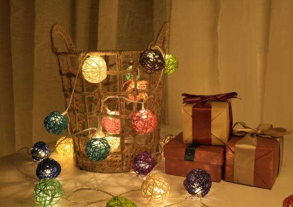 How to Use Fairy String Lights with Rattan Balls