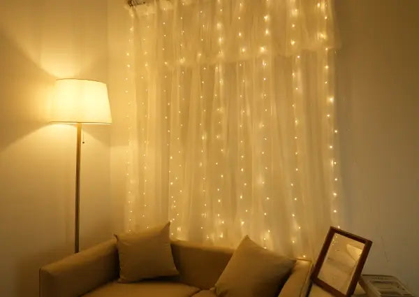 How to Make a DIY Curtain Lights Backdrop