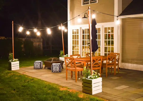 How to Make Planter Posts for String Lights