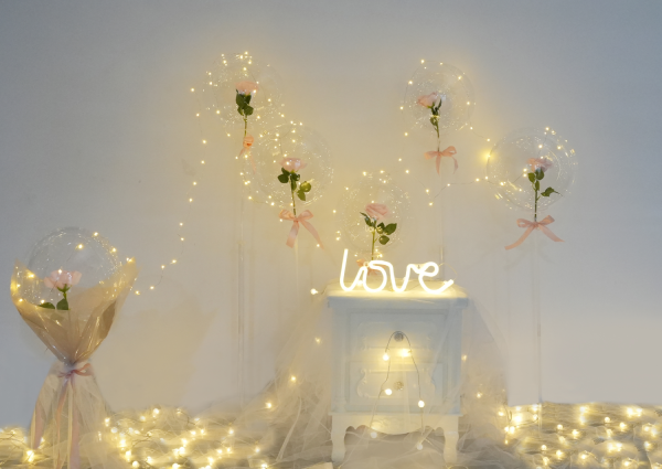Keep the Romance Alive with Rose Fairy-Light Bubble Balls.