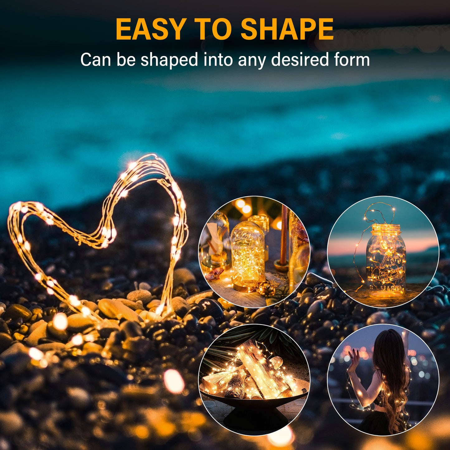 
                  
                    Ollny 2pc Battery Operated 50/100 LEDs Fairy String Lights, Warm White Silver Wire Lights for Bedroom Wedding Party Indoor Outdoor Decor
                  
                