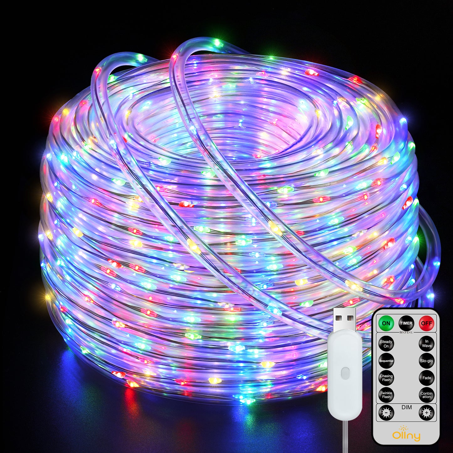 16 Colors Changing Rope Lights | Ollny