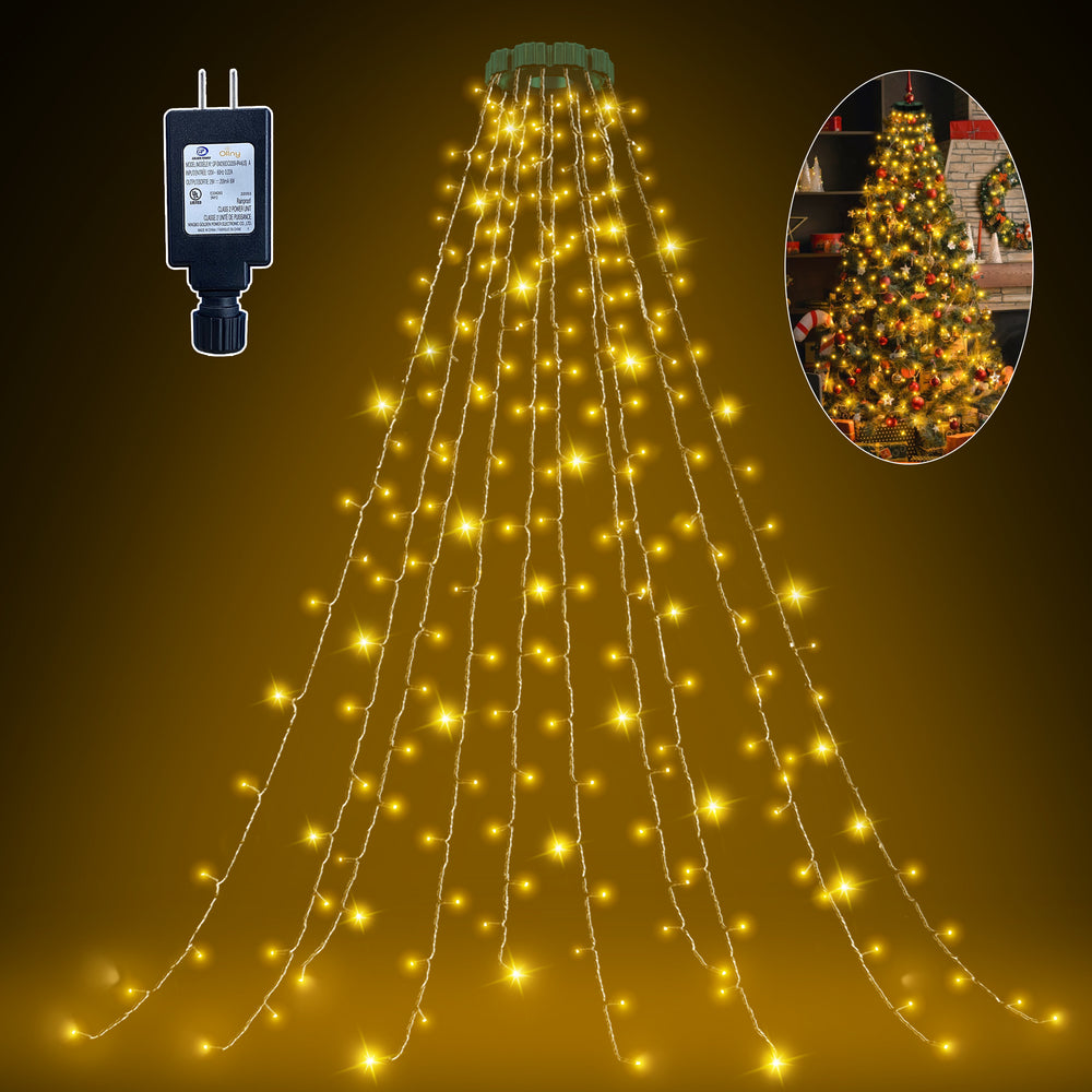 
                  
                    Ollny 200 LED Christmas Tree Lights, 8 Lighting Modes 3 Timing Waterproof Indoor Outdoor Fairy Christmas Tree Lights for Decorations, Warm-white
                  
                