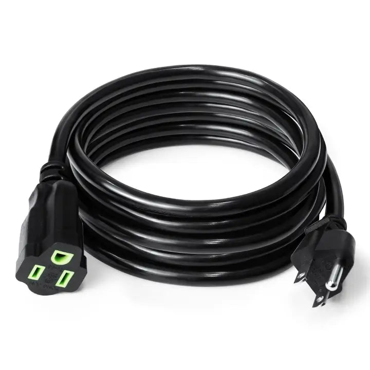 10FT Outdoor Extension Cord for Christmas Lights (AC 125V, 13AMP, 1625W power rated)