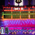 Ollny 210 LED 10*7ft Multicolor Outdoor Net Lights (Green wire, IP67 Waterproof, Connectable)