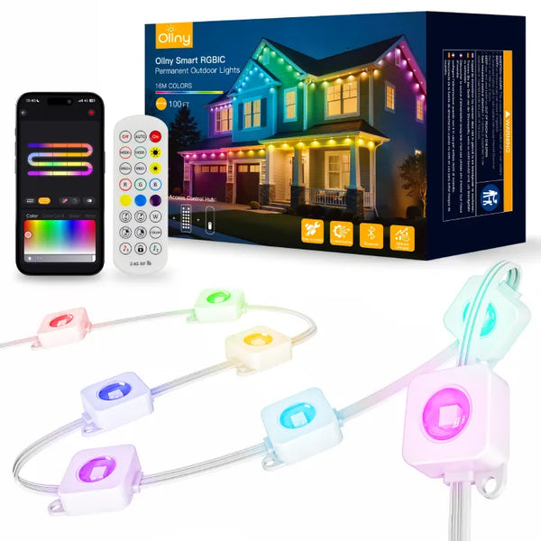 Ollny Smart RGBIC Permanent Outdoor Lights