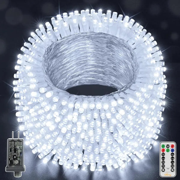 1000 led cool white LED Christmas lights are super long