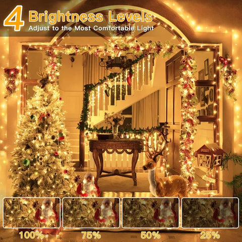 brightness level of white LED Christmas lights