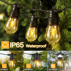 Ollny's 100ft S14 outdoor string lights are IP65 waterproof