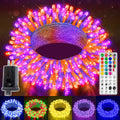 Ollny 100 LED 33ft Christmas RGB String Lights (Clear Cable, Connectable, 130 Modes)
