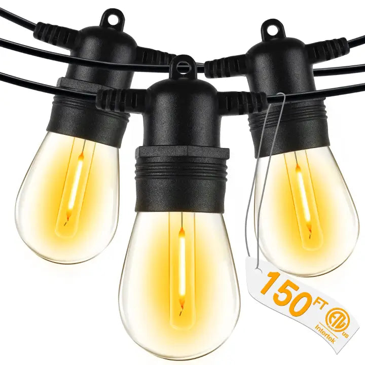 Ollny's 150ft S14 outdoor string lights - 45 bulbs