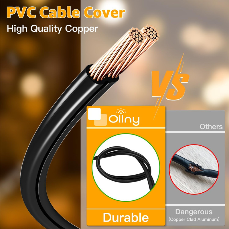 
                  
                    Ollny 50/100/150FT Outdoor String Lights, Waterproof Shatterproof Patio Lights Connectable with 27/53/79 Edison LED Bulbs Plug in for Porch,Garden,Bistro,Backyard,Camping
                  
                