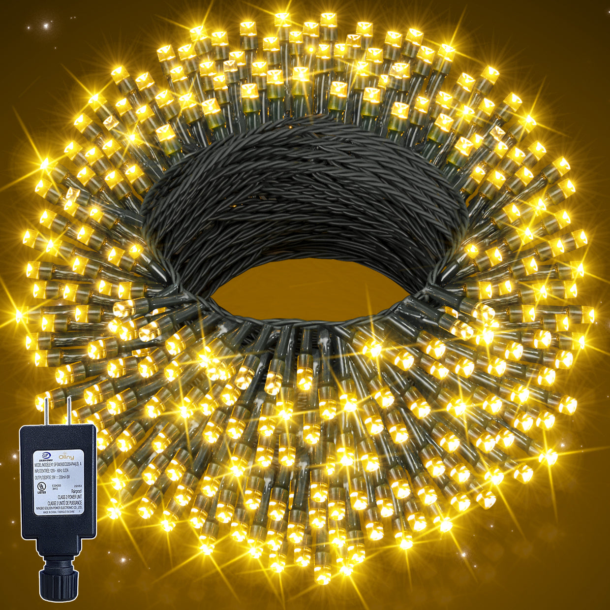 
                  
                    Ollny 66/131ft 200/400 LED Christmas String Lights, 8 Lighting Modes 3 Timing Waterproof Indoor Outdoor Christmas Lights for Party Garden Holiday Decorations
                  
                