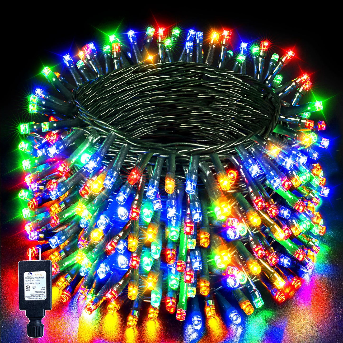 
                  
                    Ollny 66/131ft 200/400 LED Christmas String Lights, 8 Lighting Modes 3 Timing Waterproof Indoor Outdoor Christmas Lights for Party Garden Holiday Decorations
                  
                