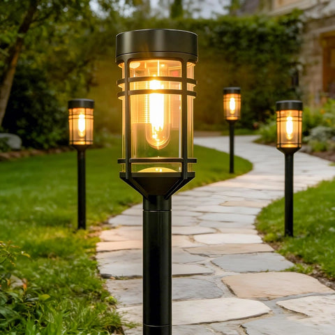 Ollny Solar Pathway Lights for Outdoor, Patio, Walkway, Path, Lawn (Warm White, IP65 Waterproof)
