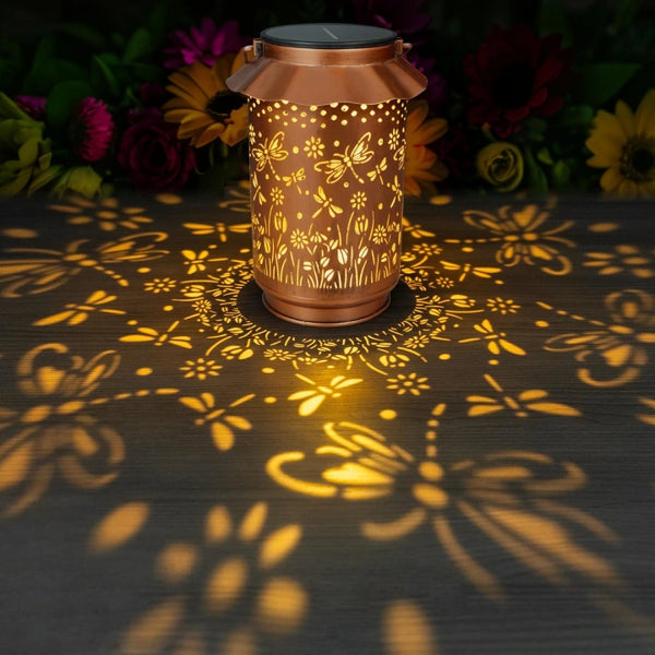 Ollny Dragonfly Solar Lanterns for Outdoor, Garden, Backyard, Patio(Warm White, IP65 Waterproof)