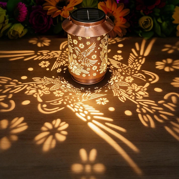 Ollny Hummingbirds Solar Lanterns for Outdoor, Garden, Backyard, Patio(Warm White, IP65 Waterproof)