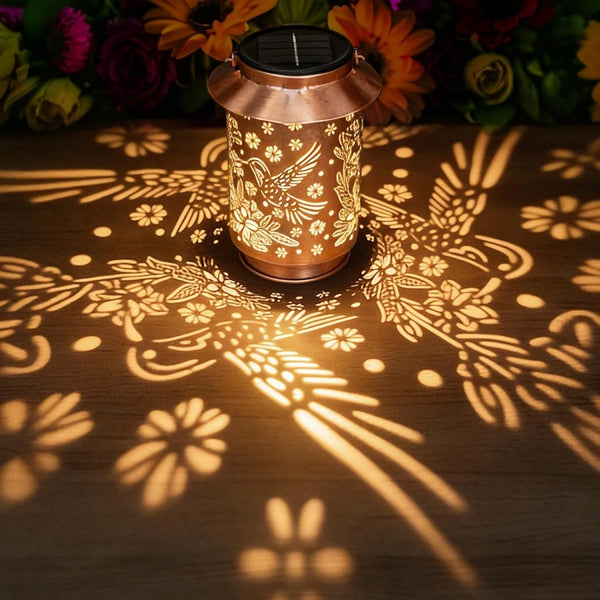 Ollny Hummingbirds Solar Lanterns for Outdoor, Garden, Backyard, Patio(Warm White, IP65 Waterproof)