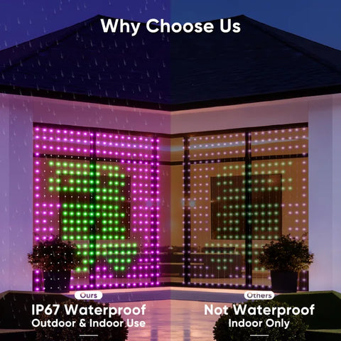 Ollny Smart RGBIC Curtain Lights