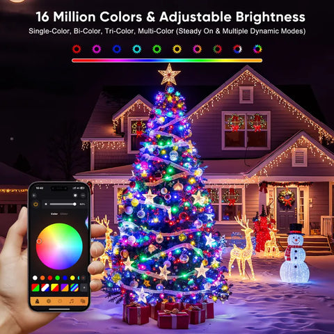 Ollny Smart RGBIC IP67 Waterproof String Lights
