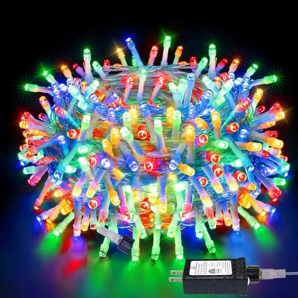200 LED 60ft Multicolor Connectable String Lights (IP44 Waterproof, Plug in, 8 Modes)