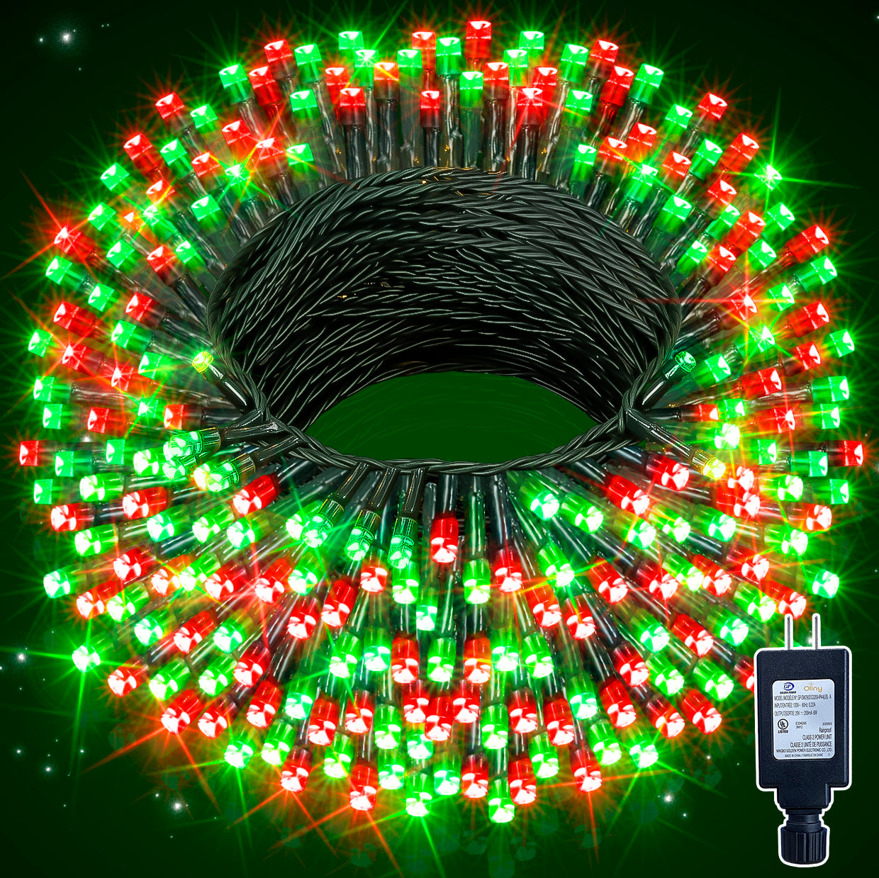 
                  
                    Ollny 66/131ft 200/400 LED Christmas String Lights, 8 Lighting Modes 3 Timing Waterproof Indoor Outdoor Christmas Lights for Party Garden Holiday Decorations
                  
                