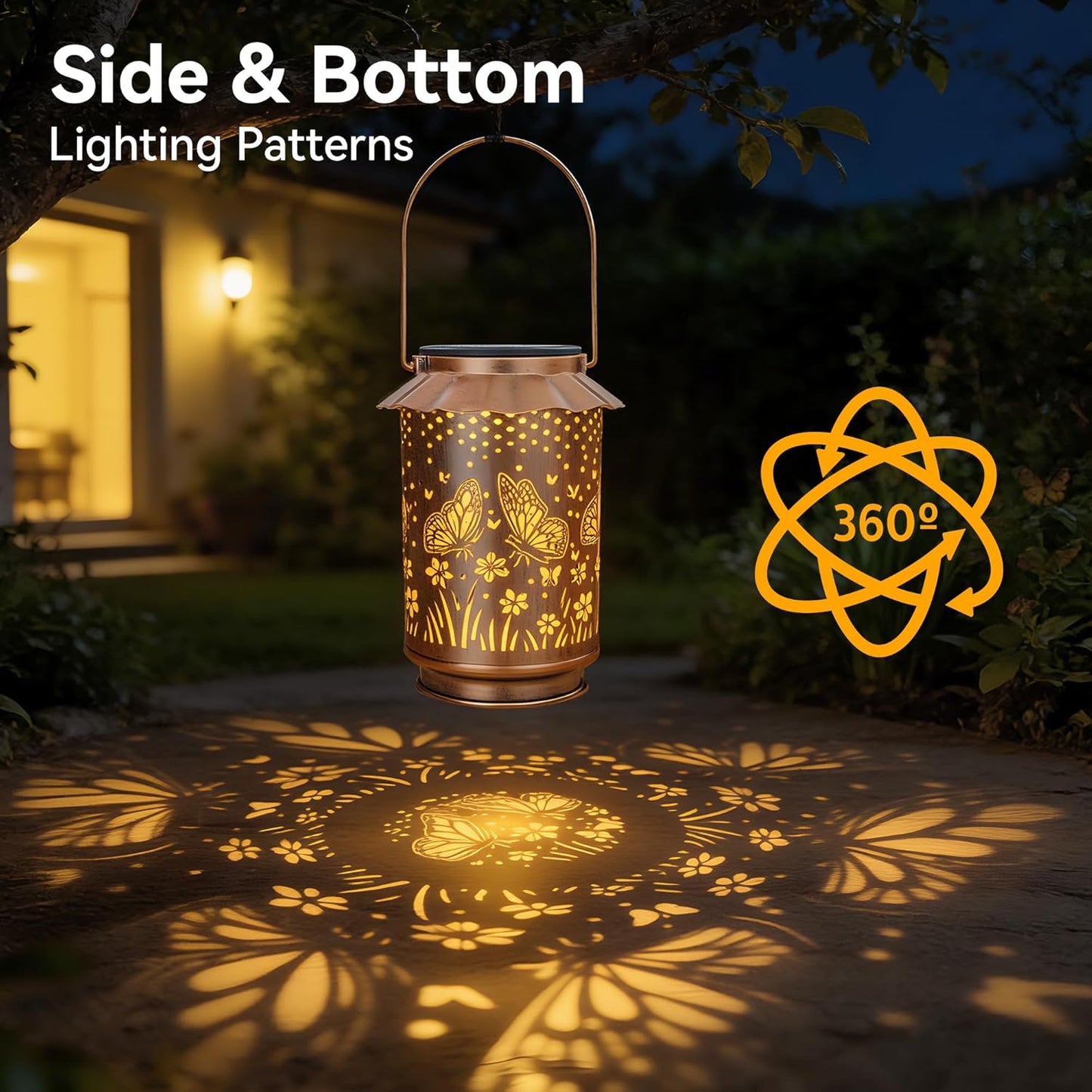 
                  
                    Ollny Butterfly Solar Lanterns for Outdoor, Garden, Backyard, Patio(Warm White, IP65 Waterproof)
                  
                