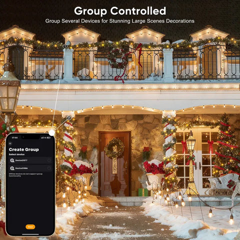 Ollny Smart RGBIC IP67 Waterproof String Lights