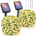 Ollny 300 LED 99ft Warm White Solar String Lights (2 Packs, Solar Power, 8 Modes, IP67 Waterproof)