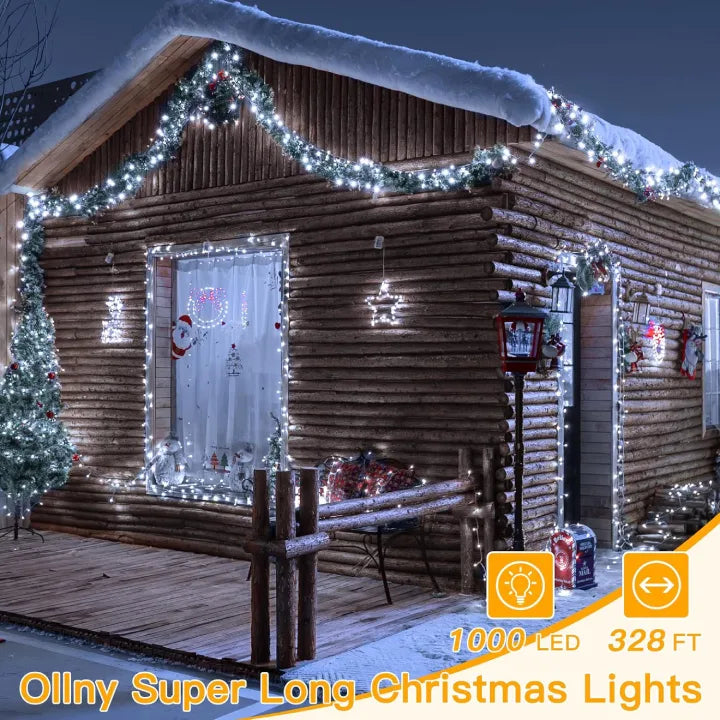 Ollny xmas lights are 328ft