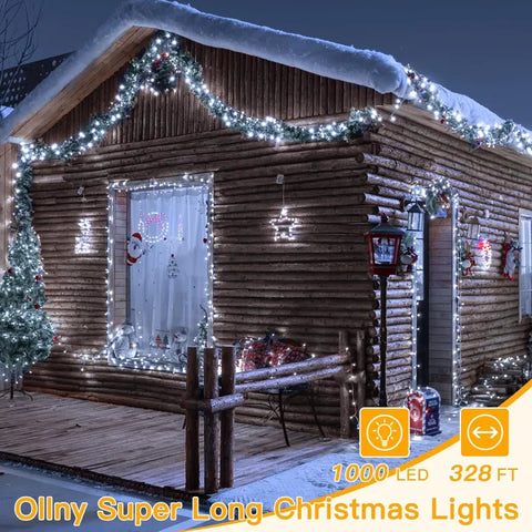 Ollny xmas lights are 328ft