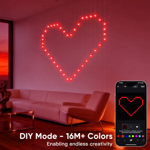 Ollny Smart RGBIC Curtain Lights