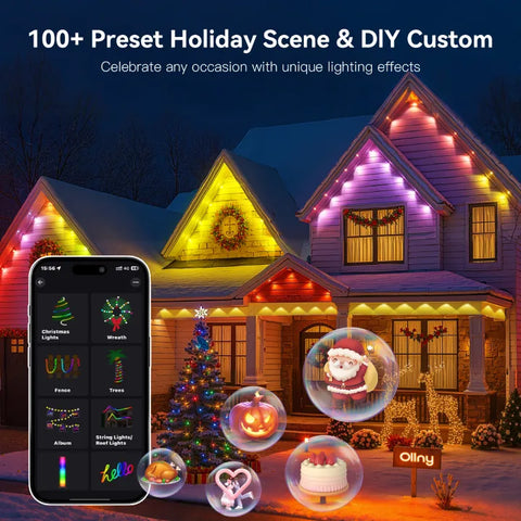 Ollny Smart RGBIC Permanent Outdoor Lights