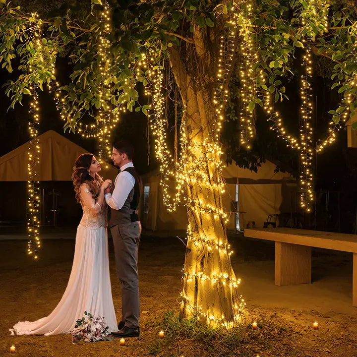 Wedding Cluster Lights | 49ft Warm White 4X Brighter With Timer