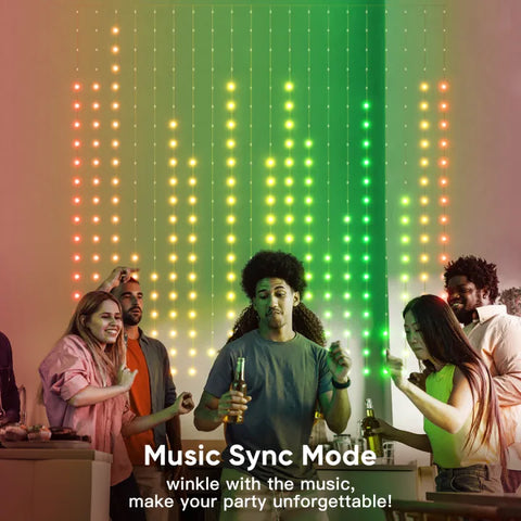 Ollny Smart RGBIC Curtain Lights