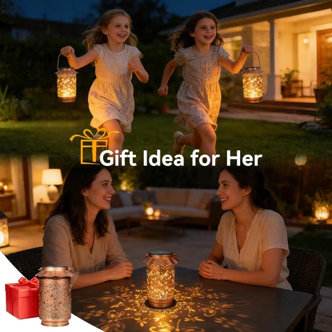 Ollny Dragonfly Solar Lanterns for Outdoor, Garden, Backyard, Patio(Warm White, IP65 Waterproof)