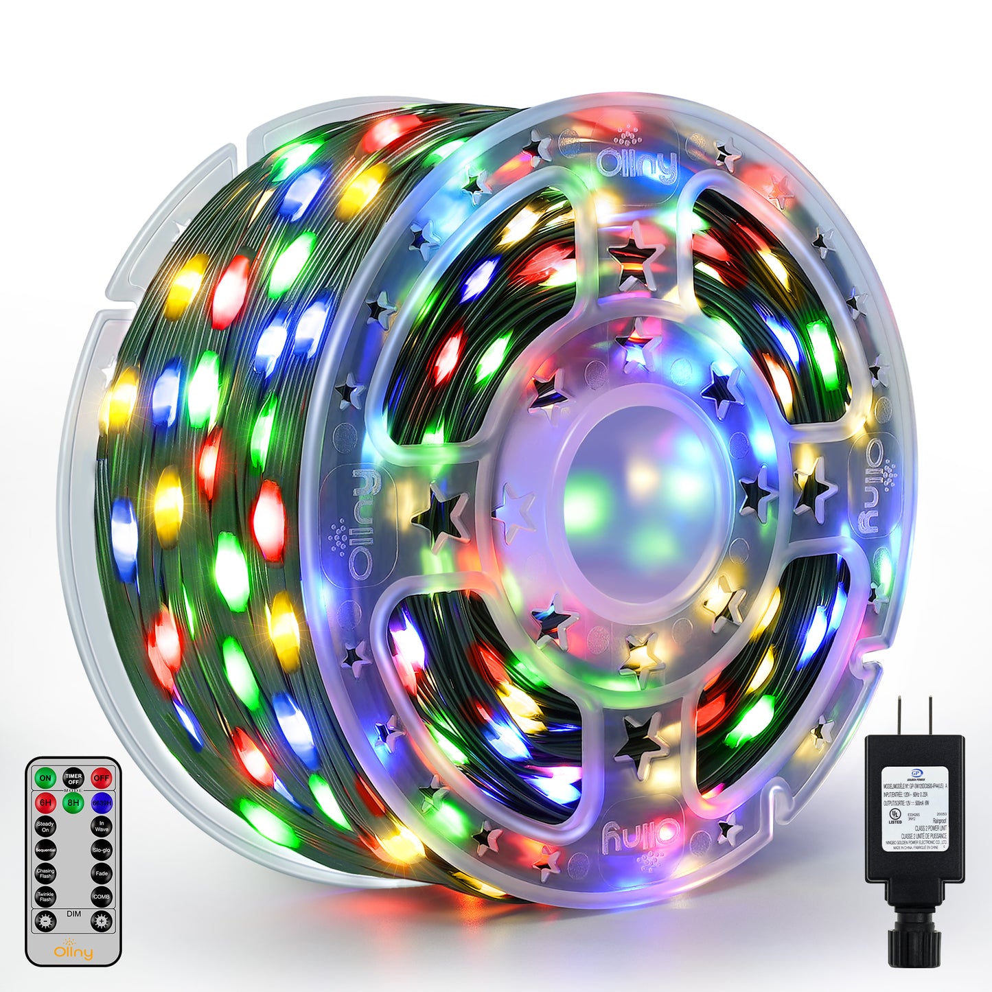 
                  
                    Ollny 600/1000 LED String Lights, 207/338 FT IP67 Weatherproof Plug-in Christmas Lights, 8 Modes Remote Timer Fairy Lights for Yard Party Indoor Outdoor Xmas Decor
                  
                