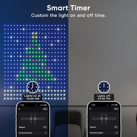 Ollny Smart RGBIC Curtain Lights