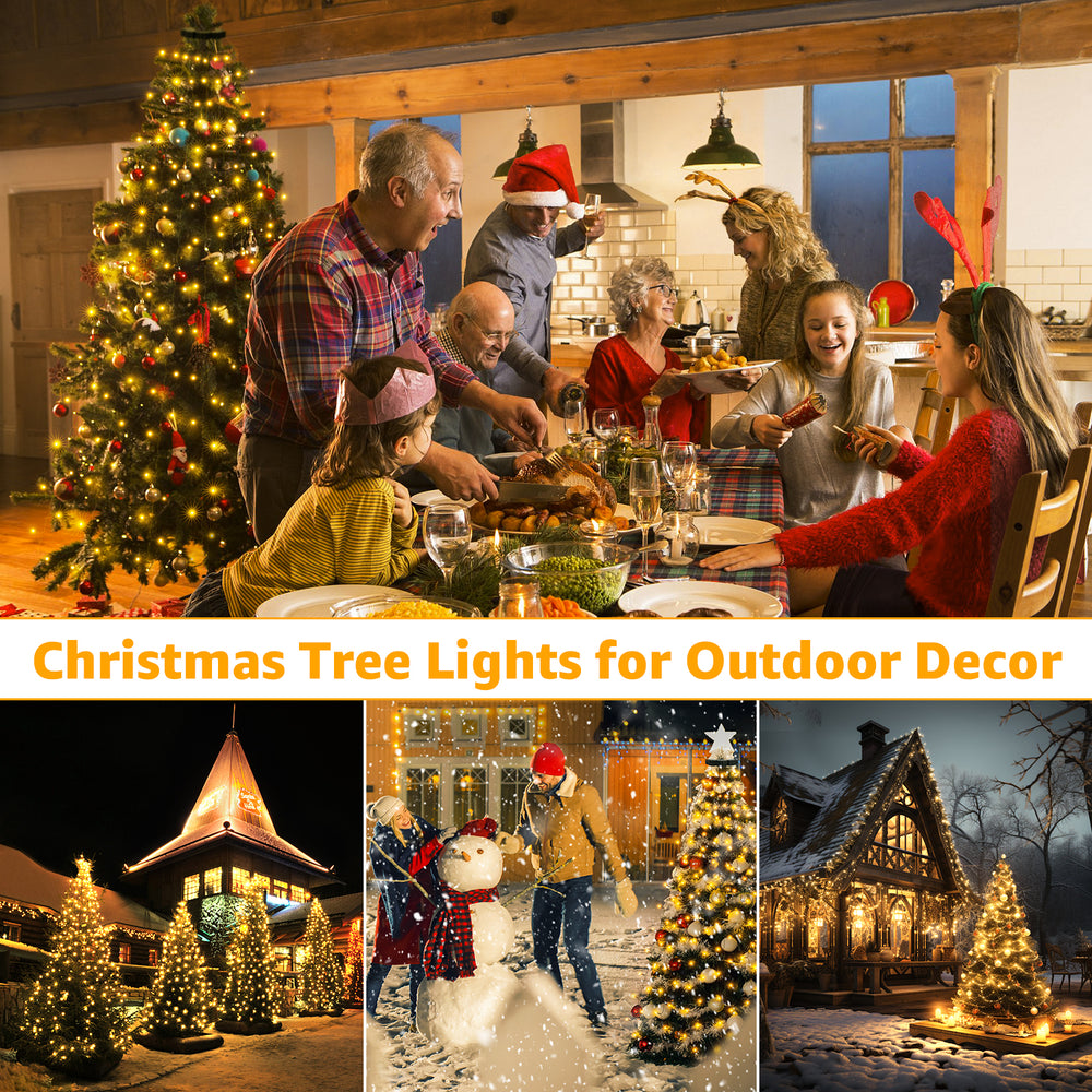 
                  
                    Ollny 200 LED Christmas Tree Lights, 8 Lighting Modes 3 Timing Waterproof Indoor Outdoor Fairy Christmas Tree Lights for Decorations, Warm-white
                  
                