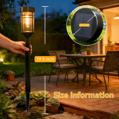 Ollny Solar Pathway Lights for Outdoor, Patio, Walkway, Path, Lawn (Warm White, IP65 Waterproof)