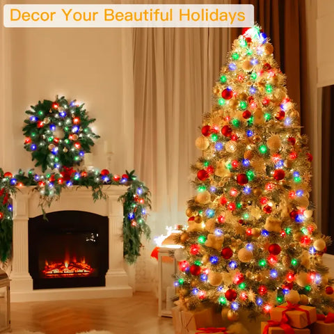 Ollny's 200 leds 66ft warm white and multi-color string lights for Christmas