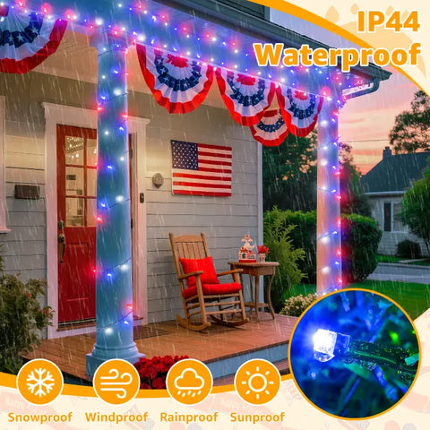 Ollny 400 LED 131ft Christmas RGB String Lights (Green Cable, 130 Modes)