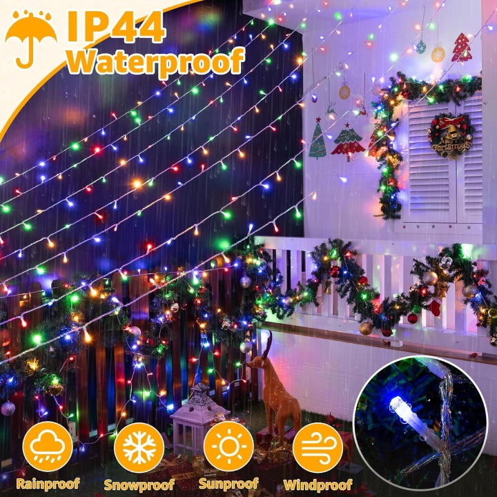 
                  
                    Ollny 800 LED 262ft Multicolor Christmas String Lights (Clear Cable, Plug in, 8 Modes, IP44 Waterproof)
                  
                