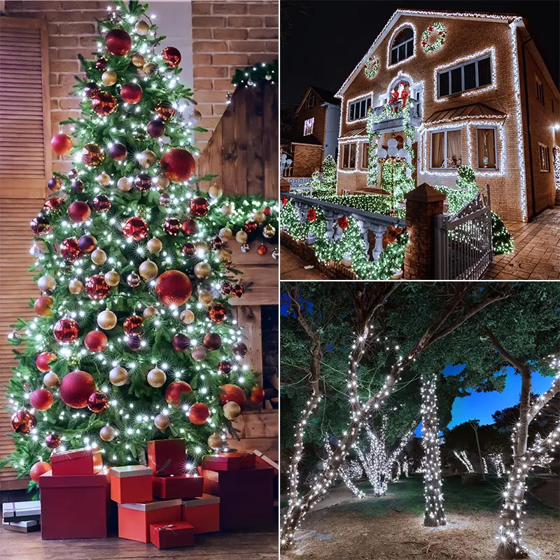 
                  
                    Ollny 800 LED 262ft Cool White String Lights (Green Cable, Plug in, 8 Modes, IP44 Waterproof)
                  
                