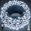 Ollny 800 LED 262ft Cool White String Lights (Green Cable, Plug in, 8 Modes, IP44 Waterproof)